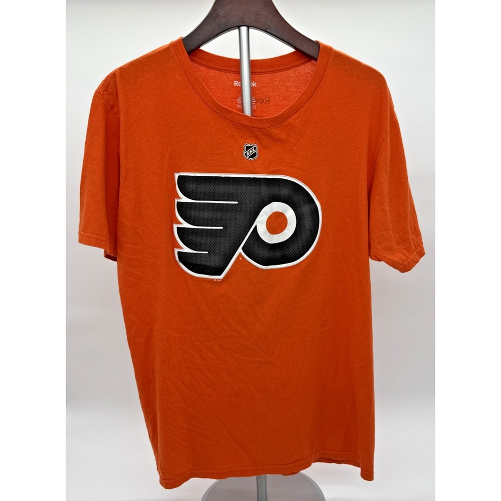 NHL‎ PHILADELPHIA FLYERS Puffy Logo 2015 T-Shirt Sean Couturier #14 Reebok Sz L